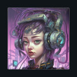Cyborg Woman Science fiction Magnet<br><div class="desc">Fantasy Art products by The Lunarium.</div>