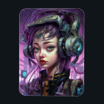 Cyborg Woman Science fiction Magnet<br><div class="desc">Fantasy Art products by The Lunarium.</div>
