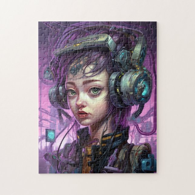 Cyborg Woman Science fiction Pussel (Vertikal)