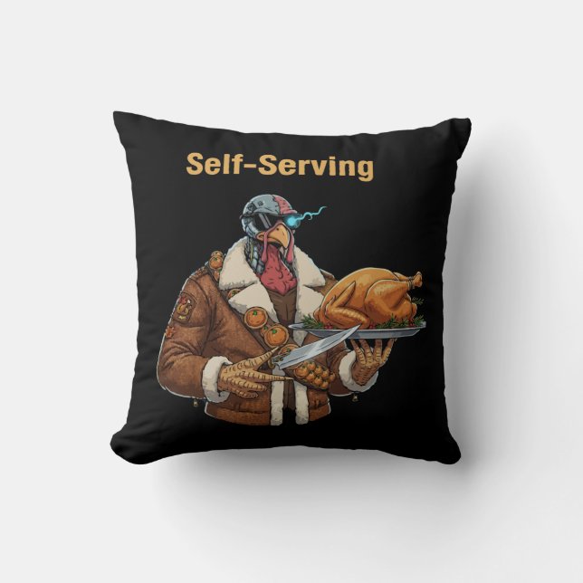 Cyborgkalkonens Thanksgiving-vendetta Kudde (Framsida)