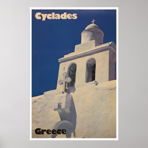 Cycladesöarna Konst Grekisk Resa Poster Grekland