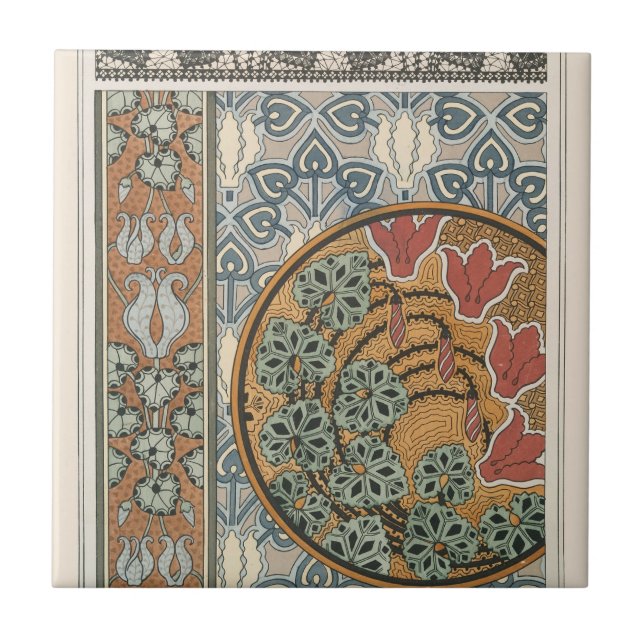 Cyclamen 3 av Maurice Pillard Verneuil Kakelplatta (Framsidan)