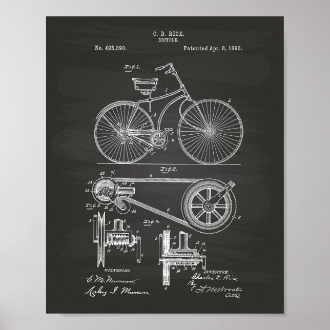 Cycle 1890 Patent Art - kretskort Poster (Framsidan)
