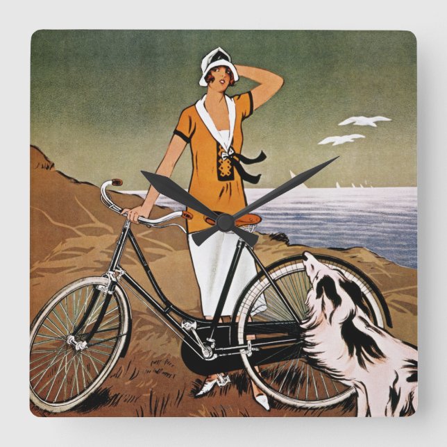 Cycle Ad, 1925 Fyrkantig Klocka (Framsida)
