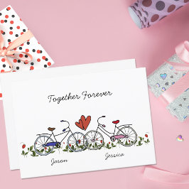 Cycle Älskare Par Valentine Card Julkort