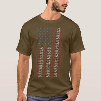 Cycle American Flagga 4:e juli Cycling Cyclist T Shirt