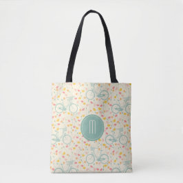 Cycle and Flowers Monogram Tygkasse