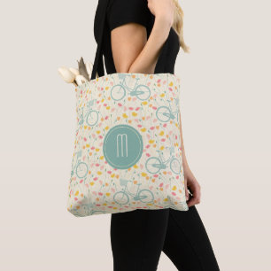 Cycle and Flowers Monogram Tygkasse