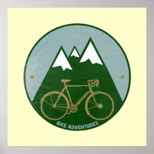 Cycle äventyr print for wall poster