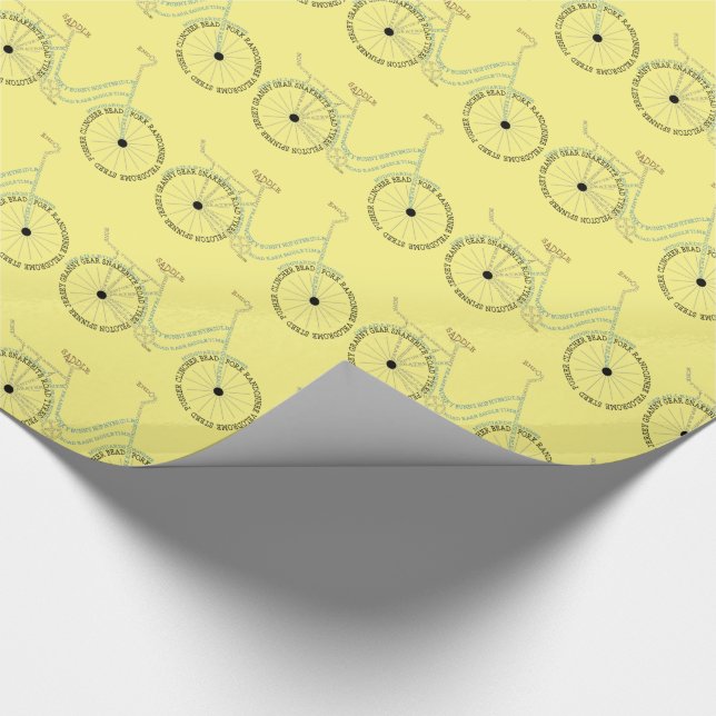 Cycle Bike Cykling Cycling Ord Art Presentpapper (Hörn)