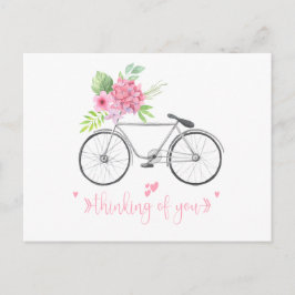 Cycle Blommigt Bouquet Script Teckensnittstänkning Vykort