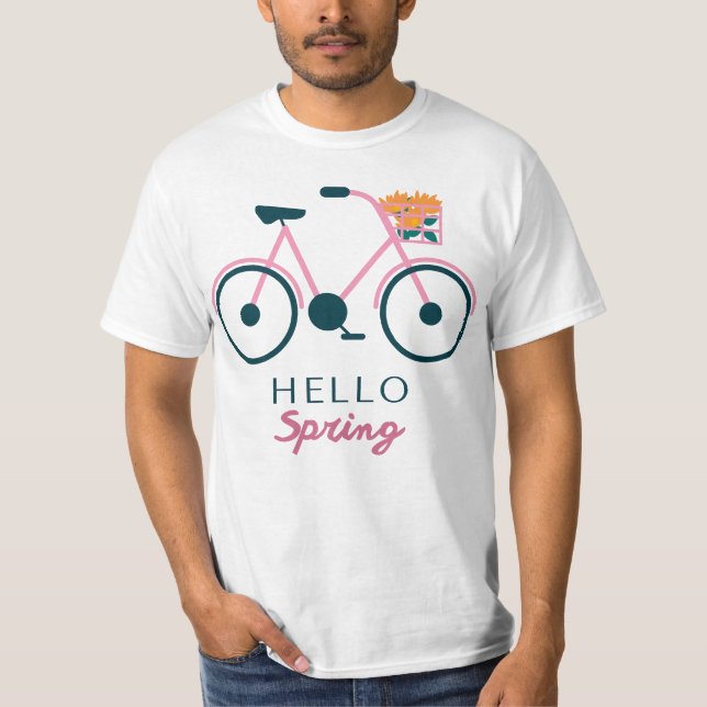 Cycle Blommigt Vår Design T-Shirt (Framsida)