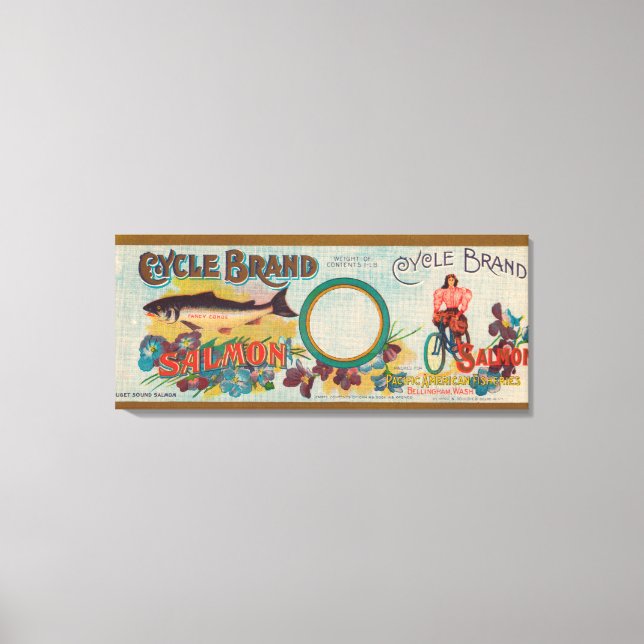 Cycle Brand Salmon-etikett Canvastryck (Framsida)