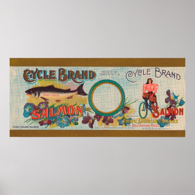Cycle Brand Salmon-etikett Poster (Framsidan)