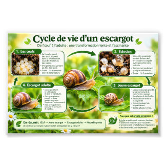 cycle de vie d'un escargot fototryck