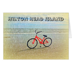 Cycle i Sol Shower på Hilton Head Island Beach Hälsningskort