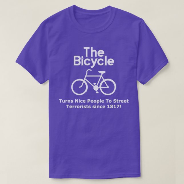 Cycle Ich hate cyclists Street Terrorists T Shirt (Design framsida)