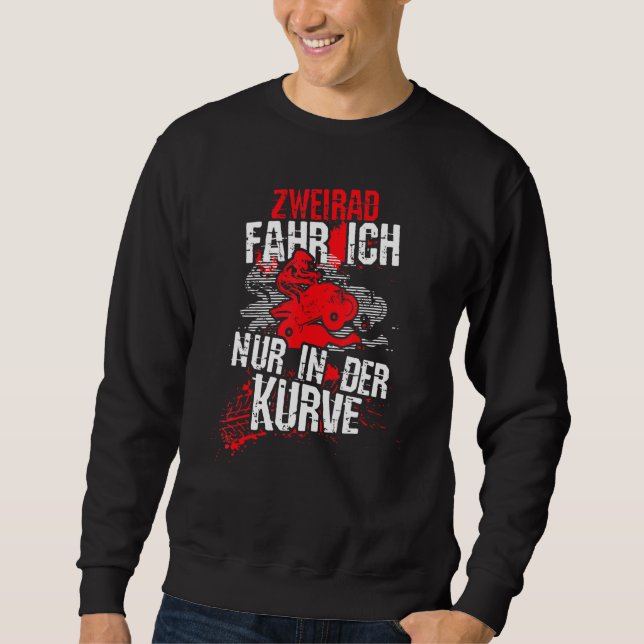 Cycle, jag kör bara i kurvan, Quad Atv Motif Lång Ärmad Tröja (Framsida)