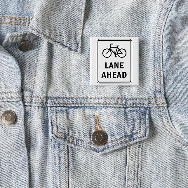 Cycle Lane Ahead Sign Cycling Road Safety Knapp (Skapare uppladdad)