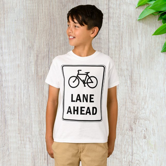 Cycle Lane Ahead Sign Cycling Road Safety T Shirt (Skapare uppladdad)