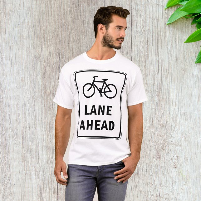 Cycle Lane Ahead Sign Cycling Road Safety T Shirt (Skapare uppladdad)