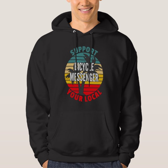 Cycle Messenger stöder din  lokala cykel Hoodie (Framsida)