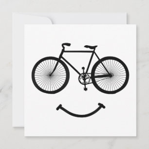 Cycle och Smile T-Shirt Bicycling Tee Shirt Blac Inbjudningar