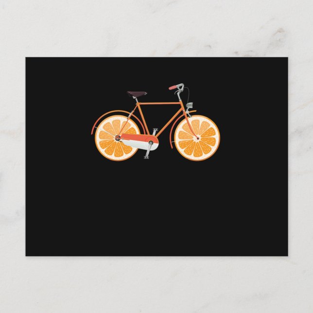 Cycle Orange Hjul Bike Riding Cycling Biker Gi Vykort (Framsida)