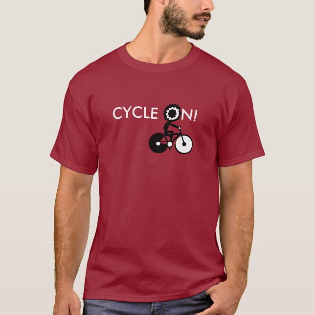 CYCLE PÅ! Cykel Tee Shirt (Framsida)