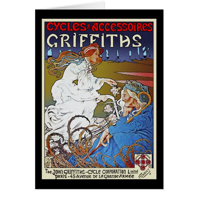 Cycle Poster reklam: Griffiths Cycles Hälsningskort (Framsidan)