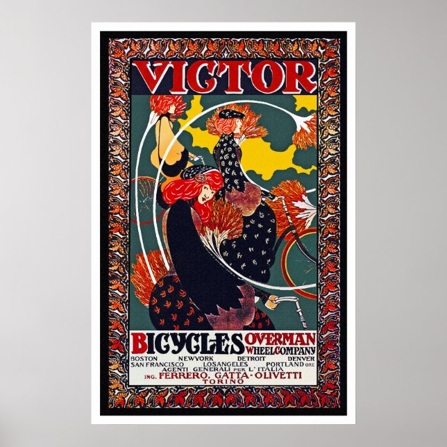 Cycle Poster: Victor Bicycles - William Bradley Poster (Framsidan)