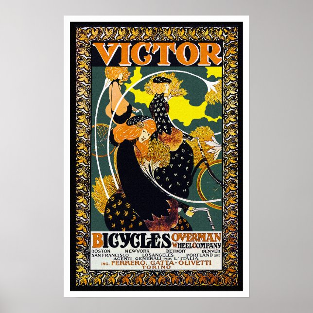 Cycle Poster: Victor Bicycles - William Bradley Poster (Framsidan)