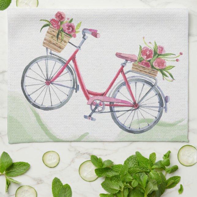 Cycle & Rosa ros Kitchen Towel Kökshandduk (Vikta)