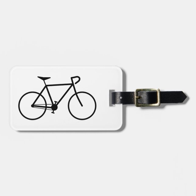 Cycle Silhouette Luggage Tag Bagagebricka (Horisontell Framsida)