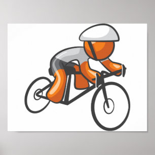 Cycle Tävla Orange Racer Poster