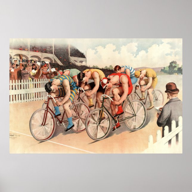 Cycle Tävling 1895 Chromolithograph Poster (Framsidan)