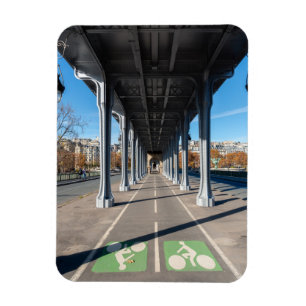 Cycle Väg på punkten Bir-Hakeim - Paris, Frankrike Magnet