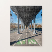 Cycle Väg på punkten Bir-Hakeim - Paris, Frankrike