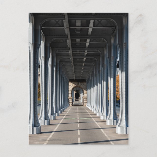 Cycle Väg på punkten Bir-Hakeim - Paris, Frankrike Vykort (Framsida)