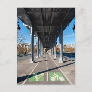 Cycle Väg på punkten Bir-Hakeim - Paris, Frankrike Vykort