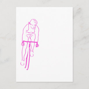 Cycle Woman rosa Vykort