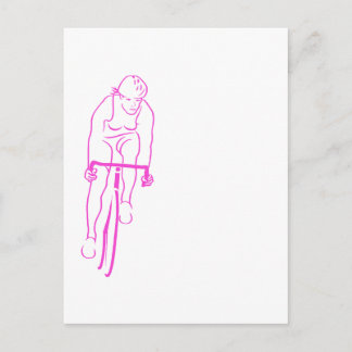 Cycle Woman rosa Vykort