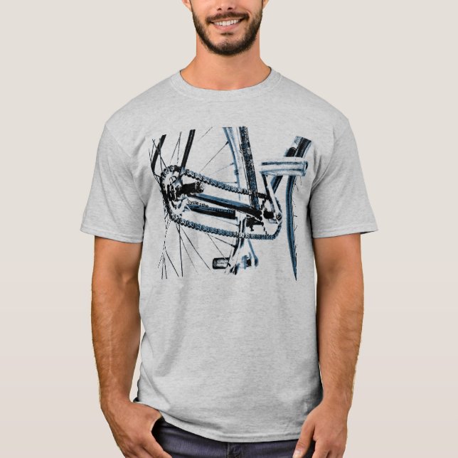 Cycler 2 musiken som cyklar tshirten tee shirt (Framsida)
