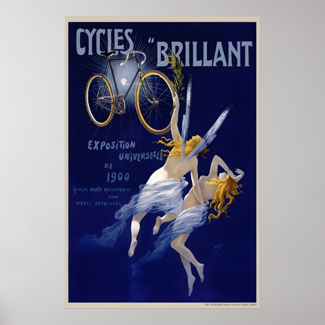 Cycles Brillant Vintage Bicycle Poster (Framsidan)