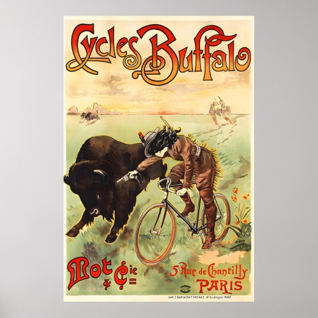 Cycles Buffalo Vintage cykelplanscher Poster (Framsidan)