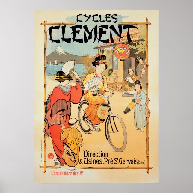 Cycles Clement Pre Saint-Gervais Poster (Framsidan)