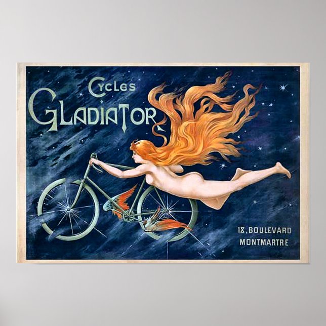 Cycles Gladiator av Georges Massias Bike Bicycle Poster (Framsidan)