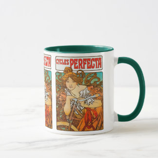 Cycles Perfecta, Alphonse Mucha Art nouveau Mugg