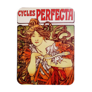 Cycles Perfecta av Alphonse Mucha Magnet