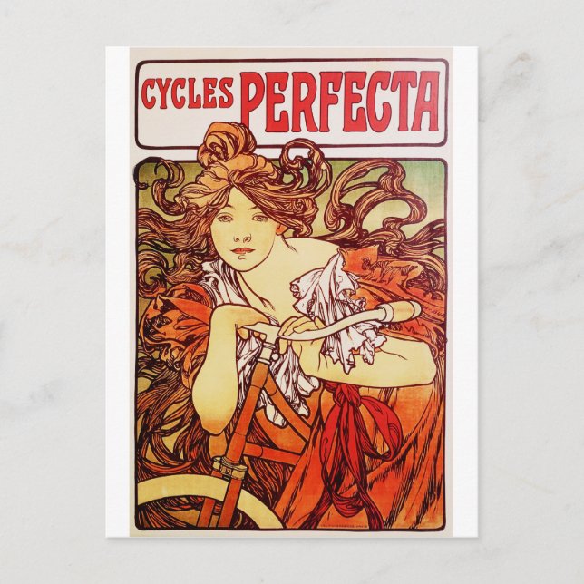 Cycles Perfecta av Alphonse Mucha Vykort (Framsida)